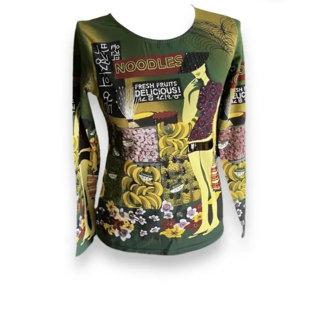 Stylish Graphic Print Women's Top